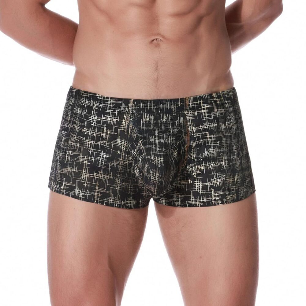 2930 Sexy Boxer Briefs Bulge Enhancing Underwear Low Rise Trunks Short Leg